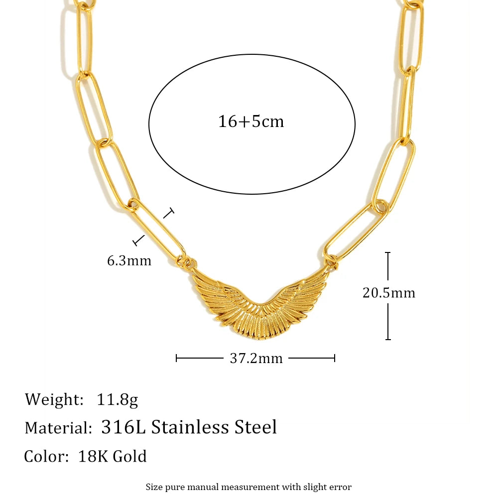 Winged Initial Necklace
