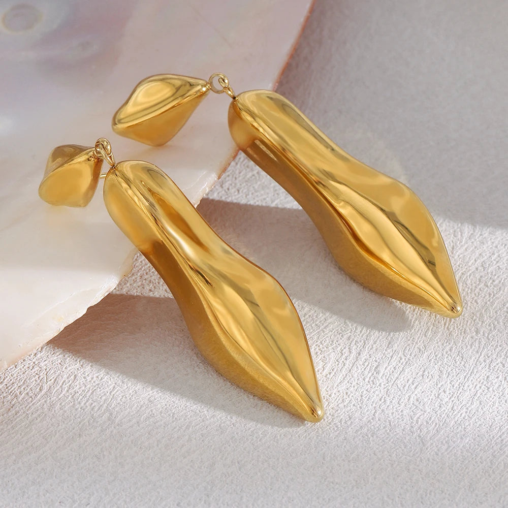 Creative 316L Stainless Steel High Heel Shoe Shaped Earrings