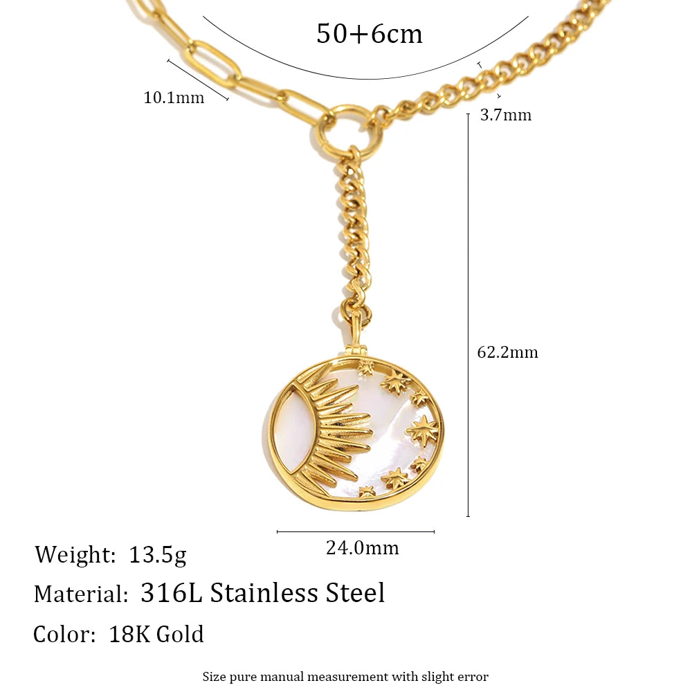 Shell Sun Star Necklace