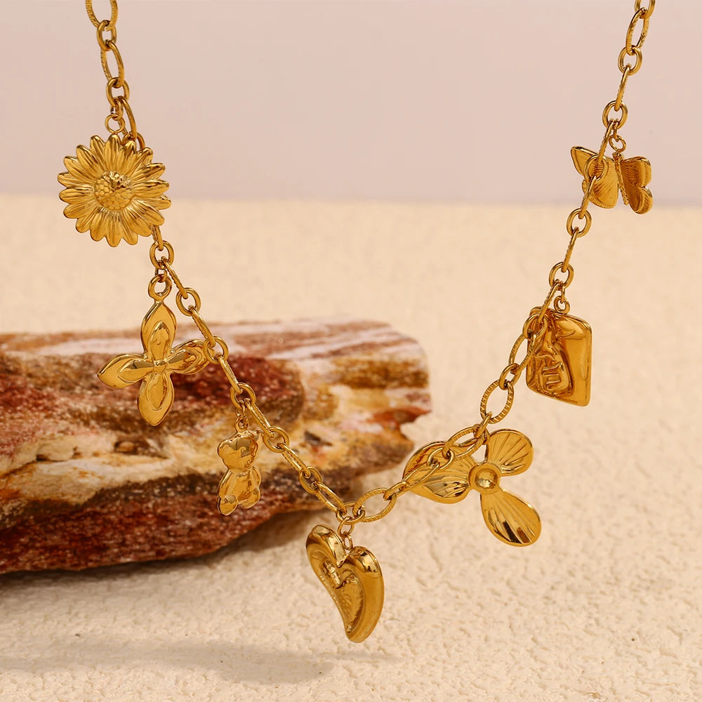 Charm Cascade Necklace