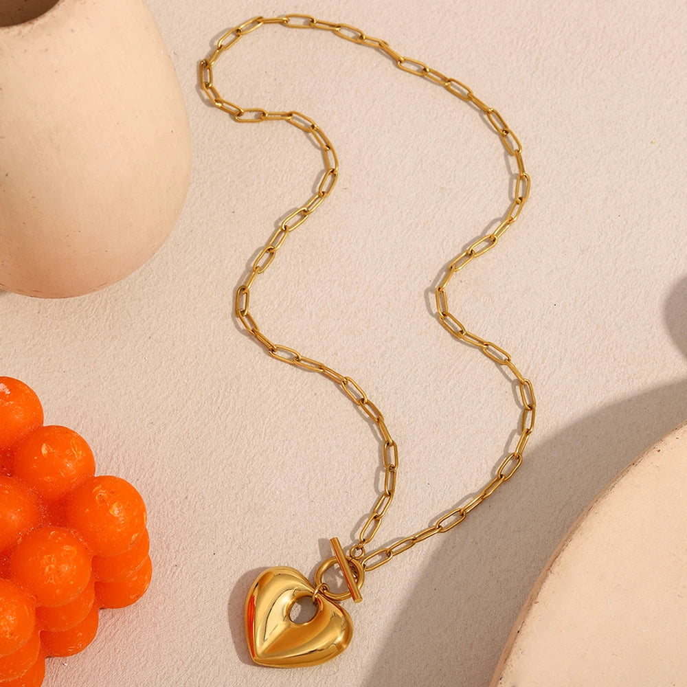 Golden OT Heart Necklace