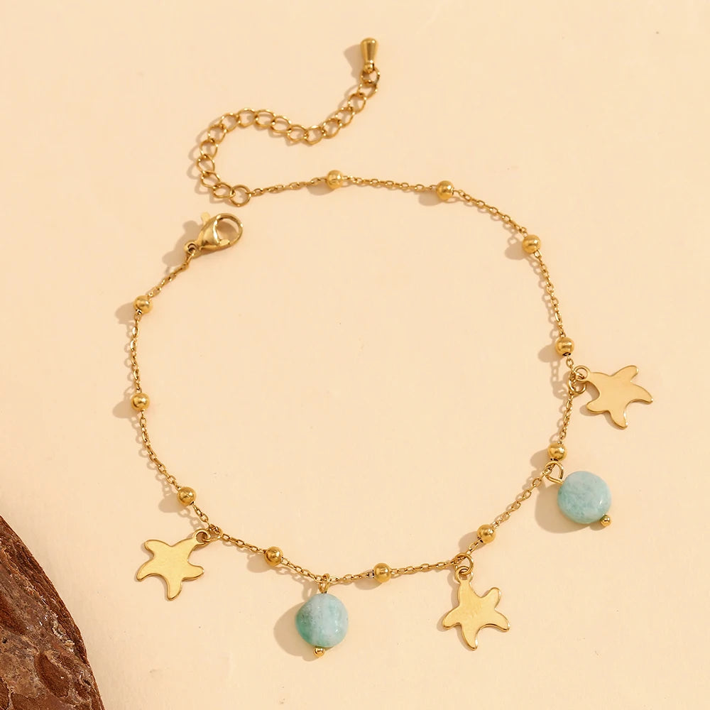 Starlight Amazonite Anklet