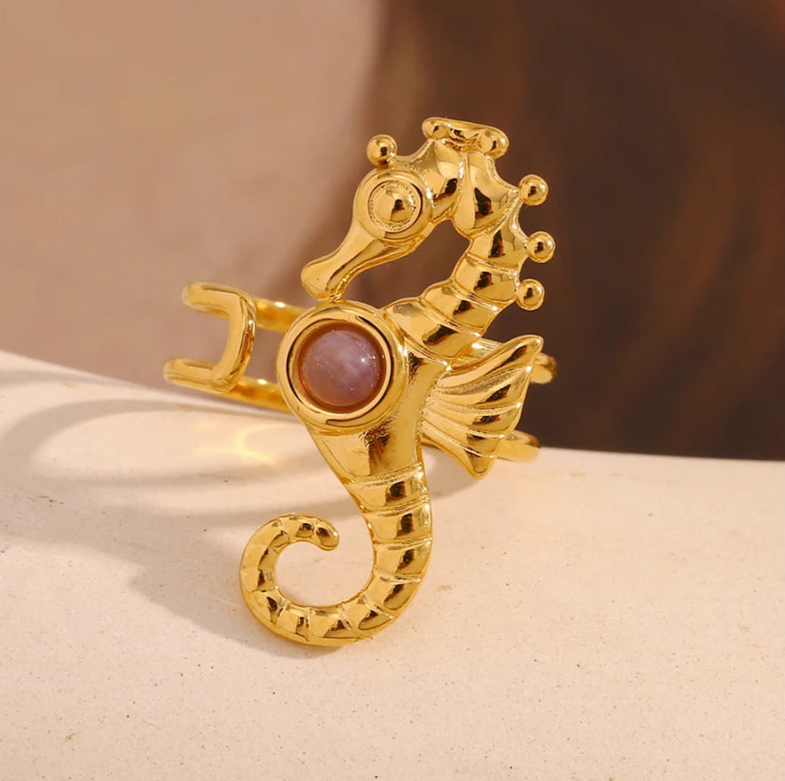 Seahorse Open Ring