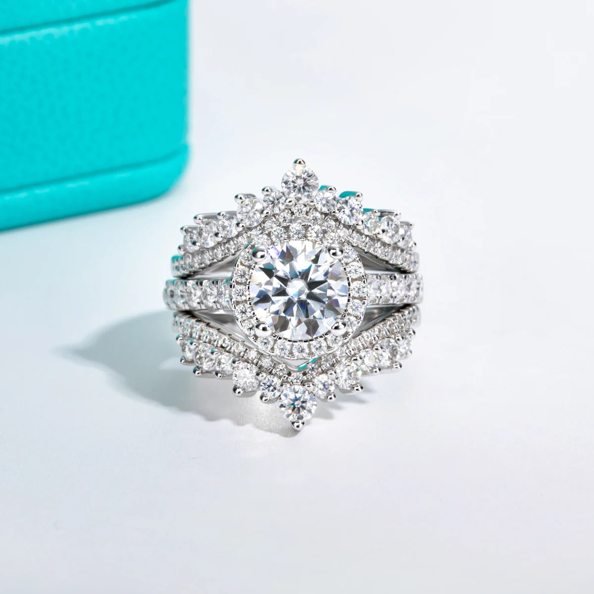 Anello Solitario Halo Splendore