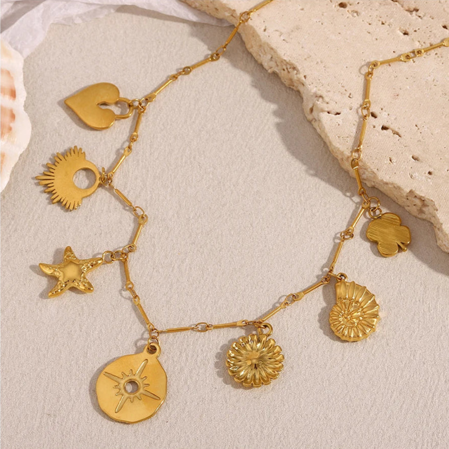 Starfish & Shell Necklace Set