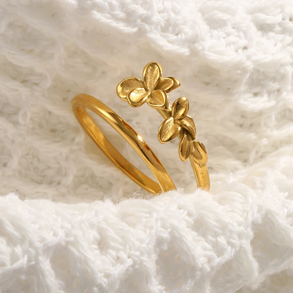 Frangipani Layered Ring
