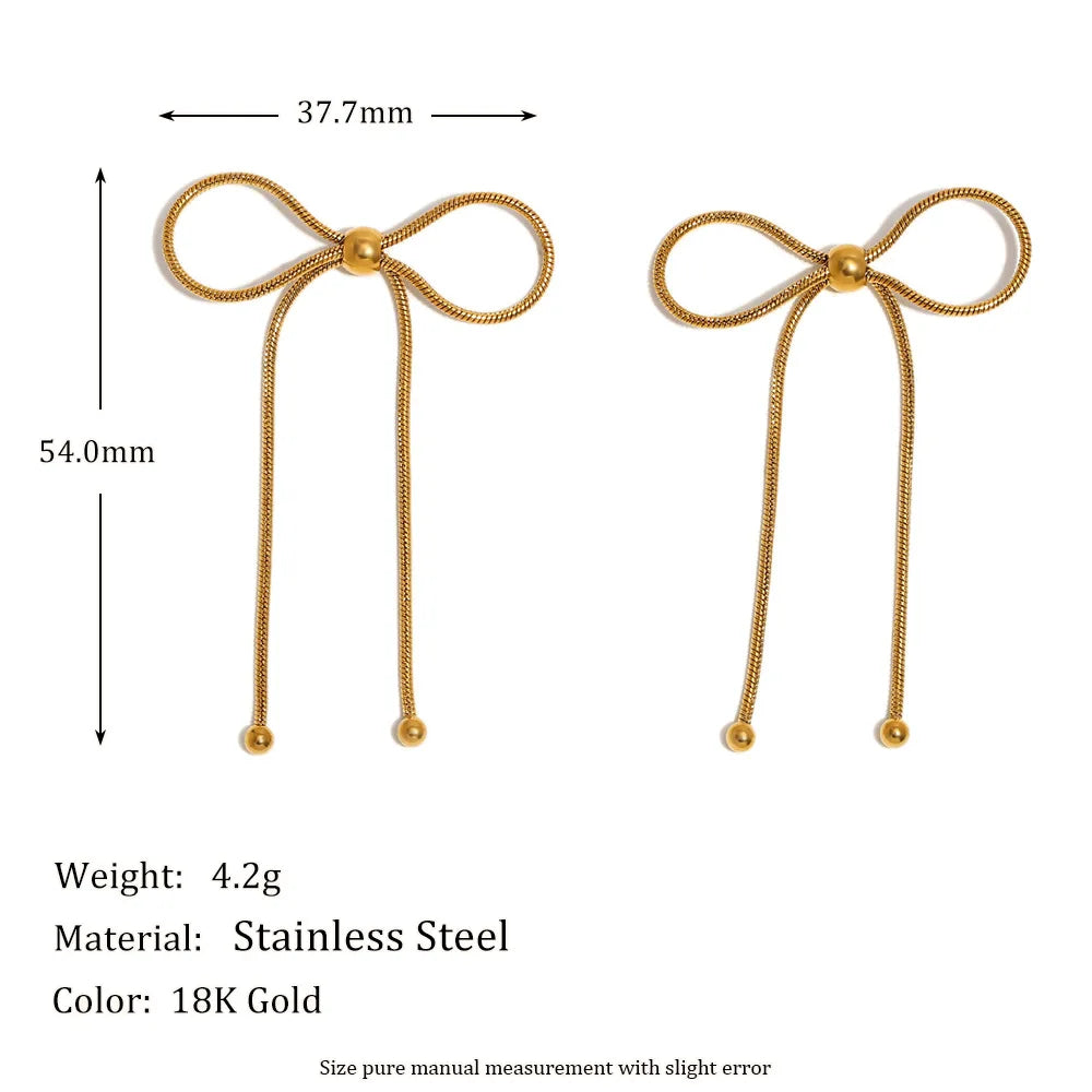 Bow Tassel Earrings