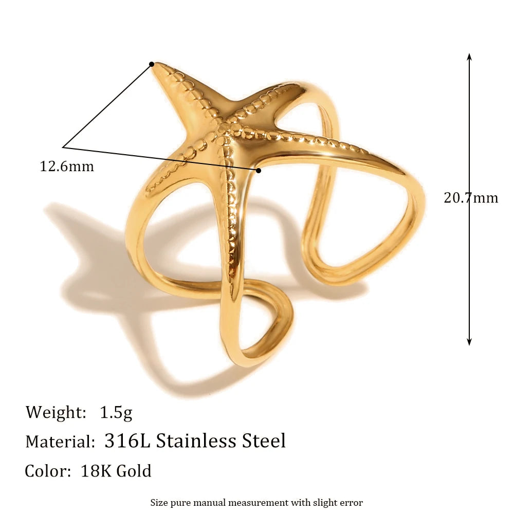 Starfish Open Ring