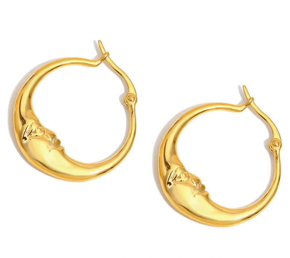 Lunar Hoop Earrings