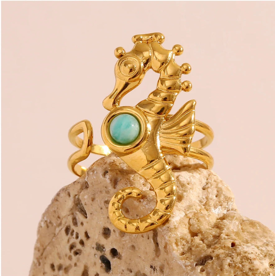 Seahorse Open Ring