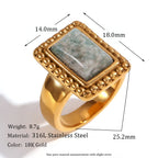 Amazonite & Lapis Rectangular Ring