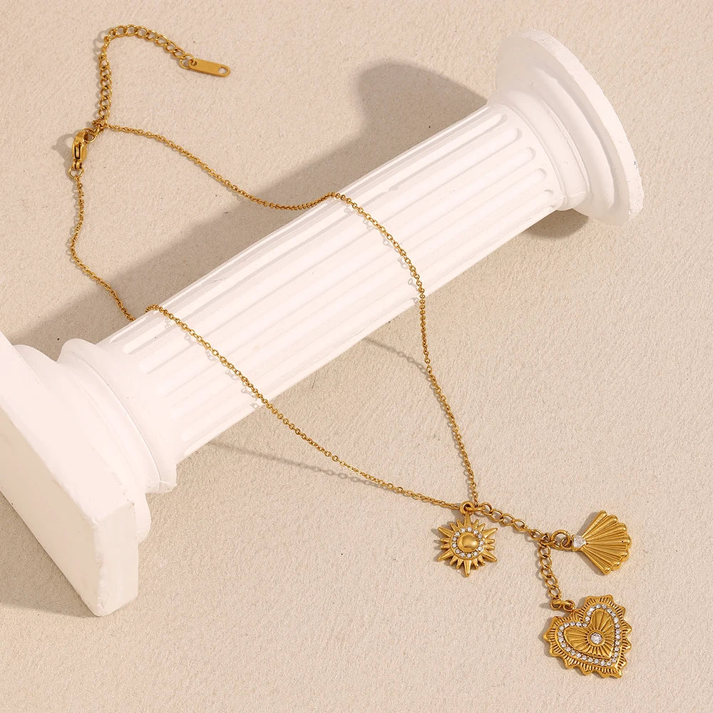 Celestial Heart Pendant Necklace