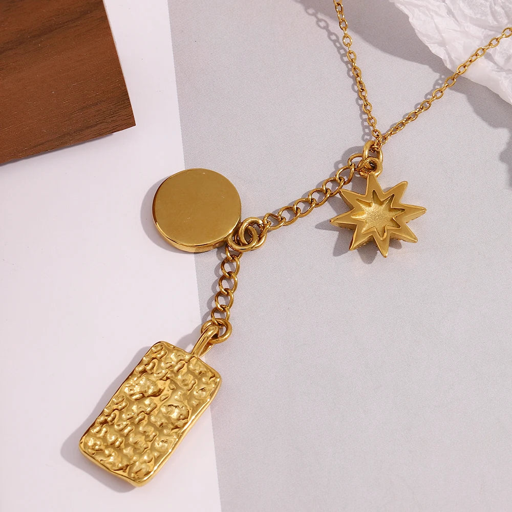 Sun Moon Star  Pendant Necklace