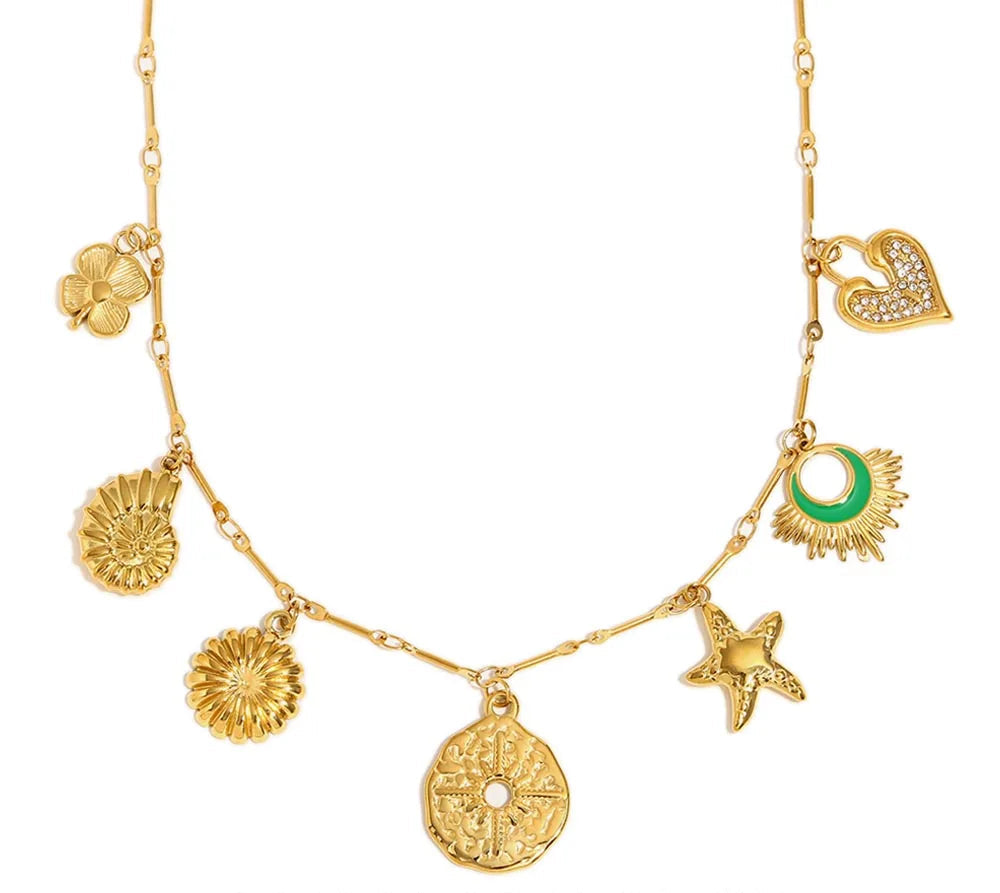 Starfish & Shell Necklace Set