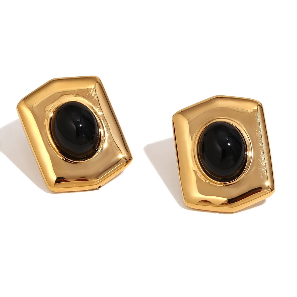 Roman Shield Agate Earrings