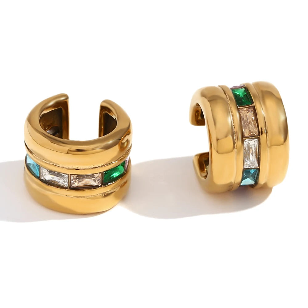 Lustre Gem Rectangle Ear Cuff