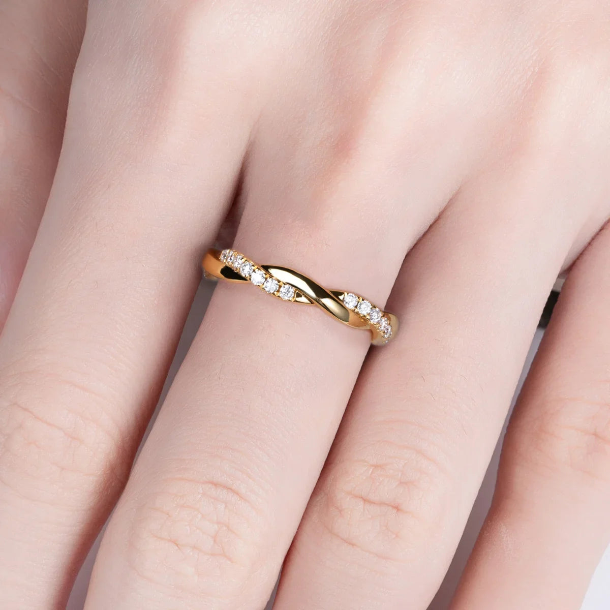 Anello Eternità Moissanite Infinity