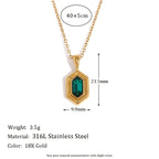 Hexa Emerald Necklace