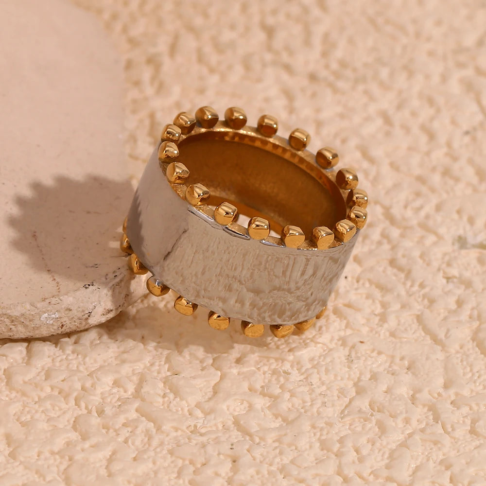 Golden Sphere Ring