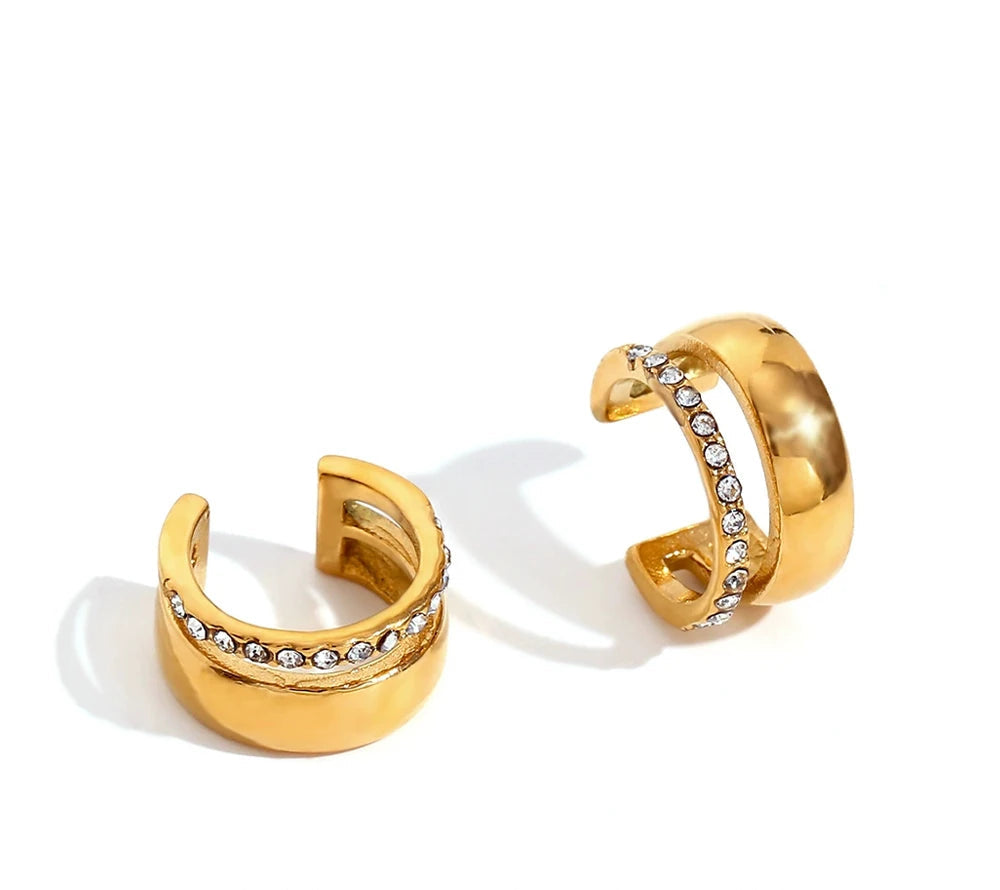 Halo Zircon Hollow Ear Clip