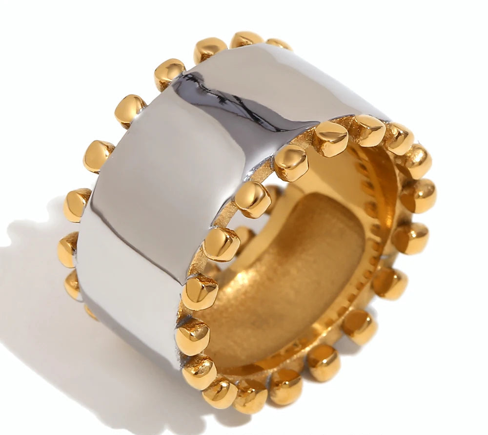 Golden Sphere Ring