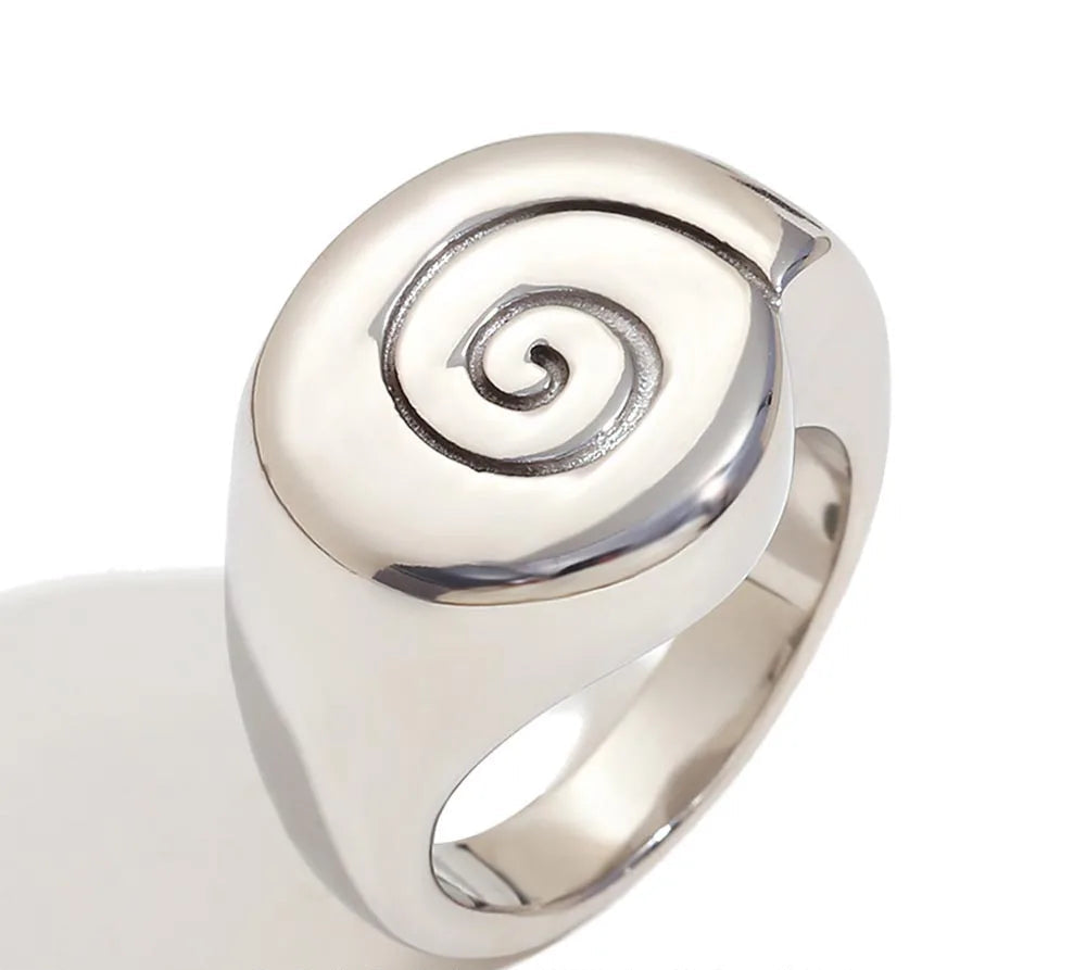 Spool Spiral Texture Ring