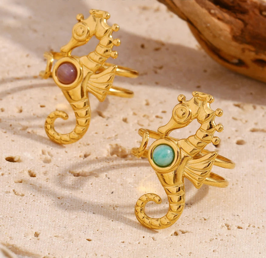 Seahorse Open Ring