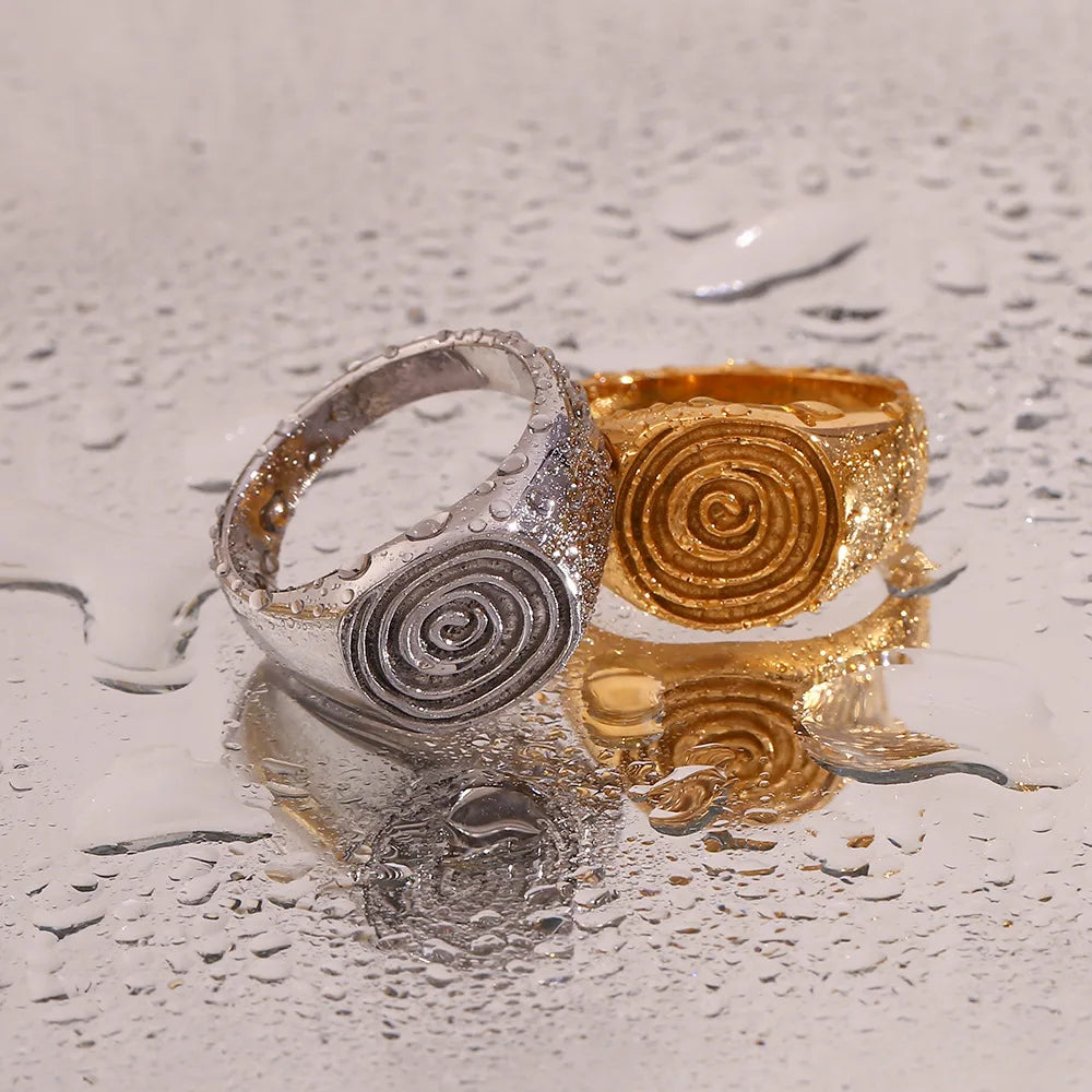 Spool Spiral Texture Ring