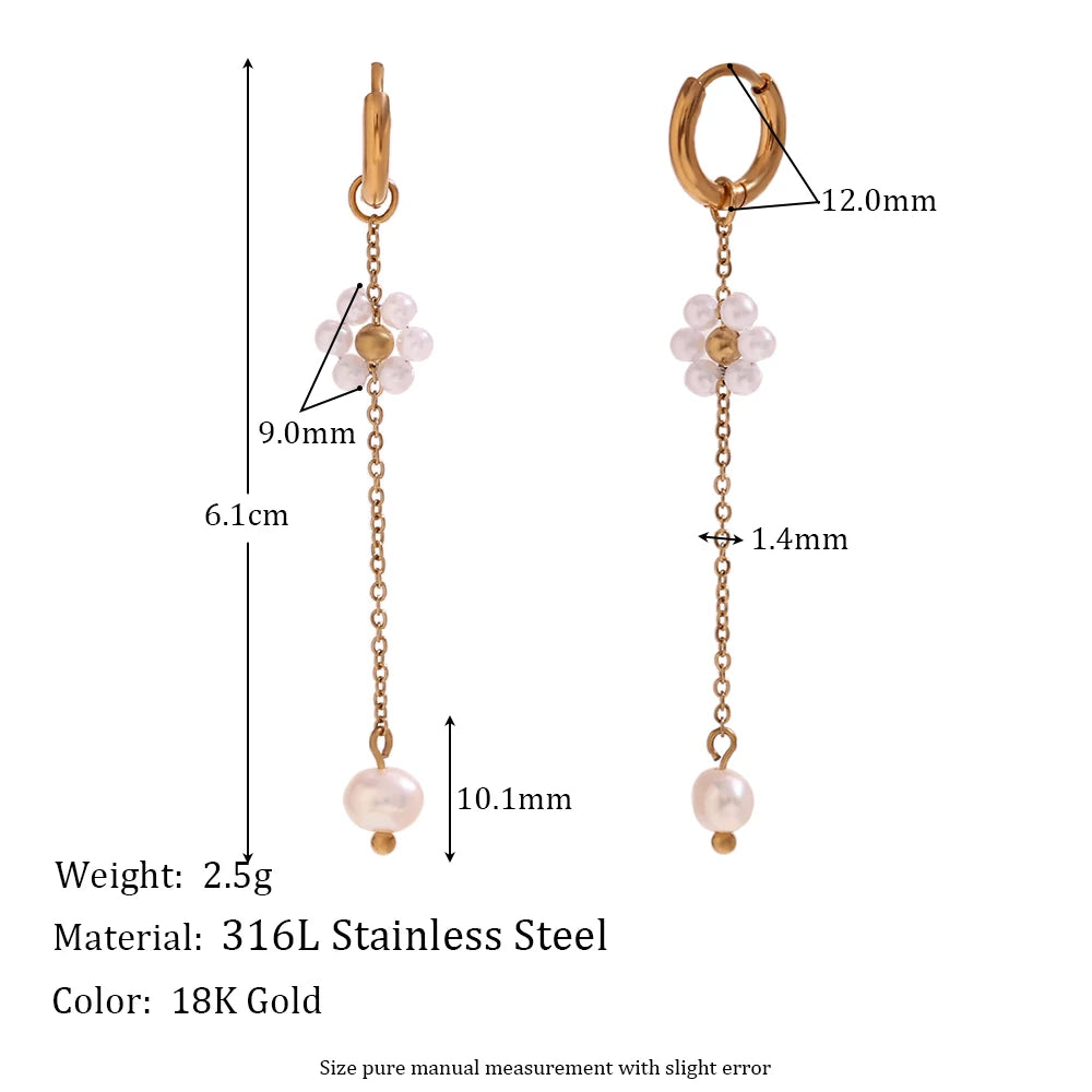 Snowflake Tassel Earrings