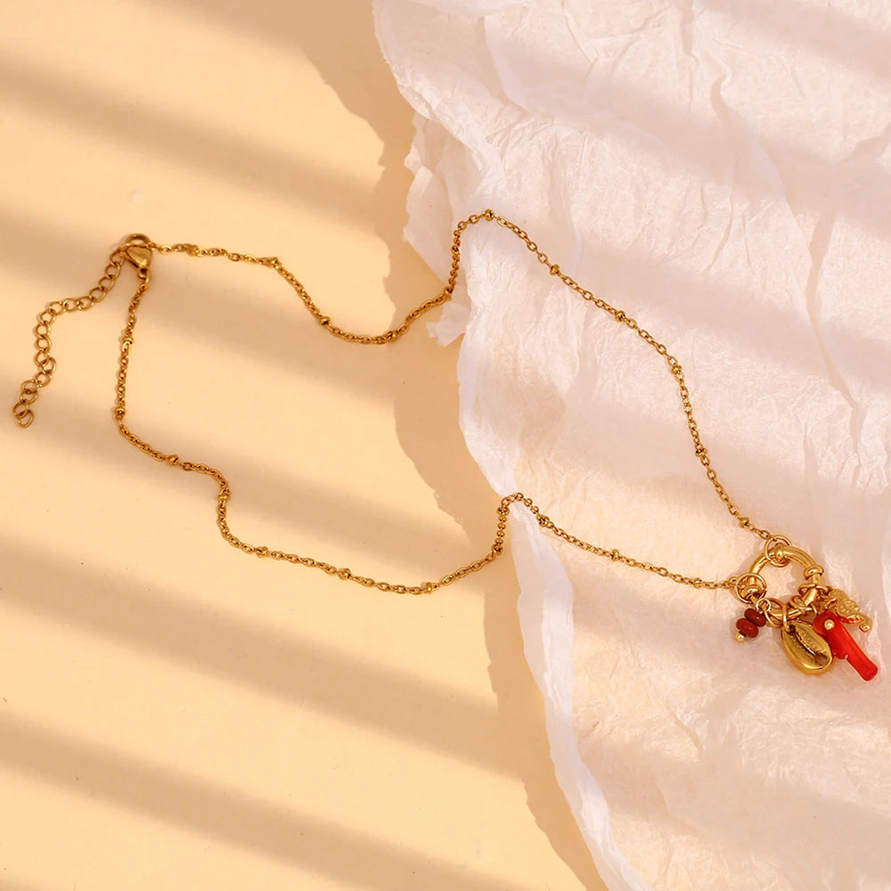 Shell Seahorse Necklace