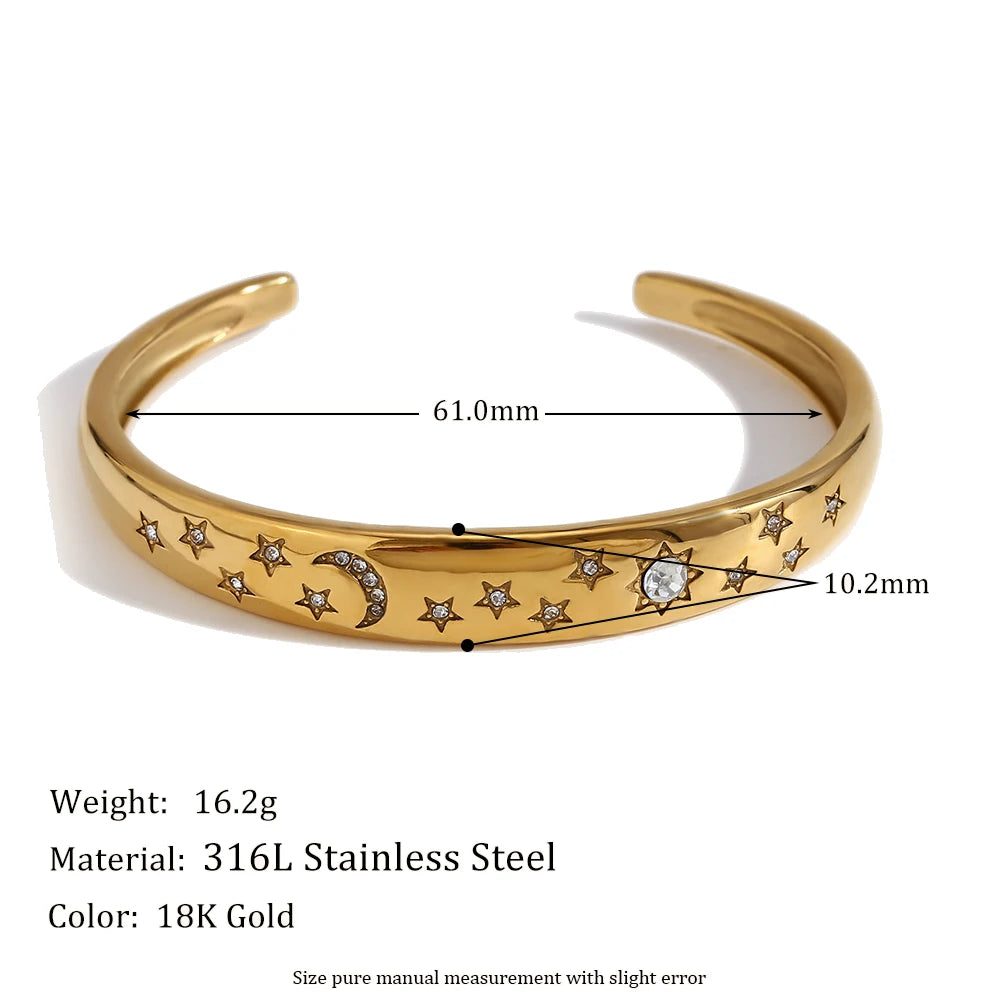 Sun Moon Stars Charm Bracelet