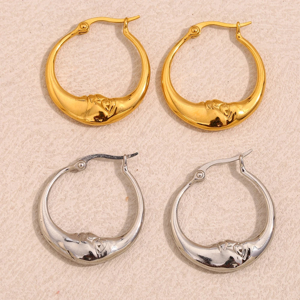 Lunar Hoop Earrings