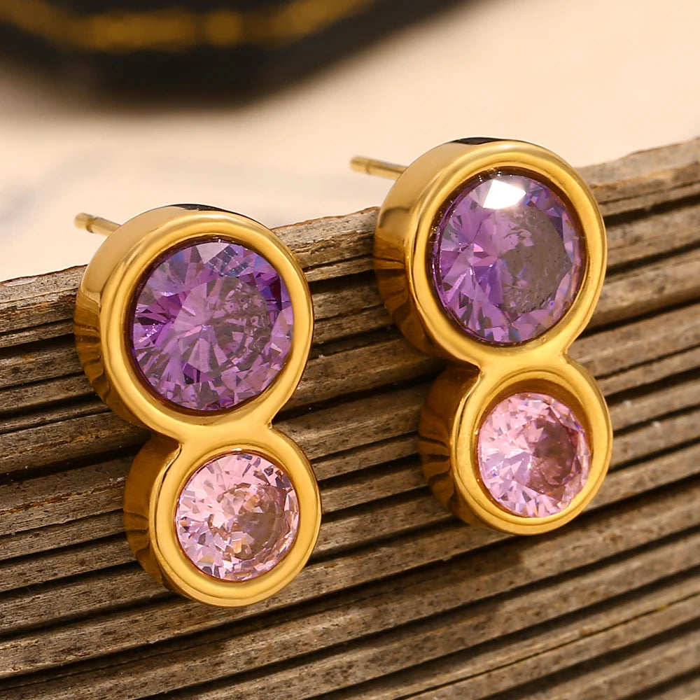 Infinity Zircon Mini Stud Earrings