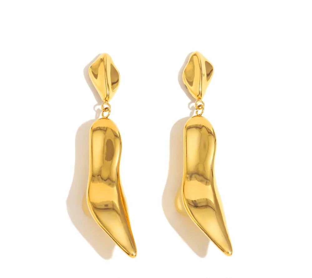 Creative 316L Stainless Steel High Heel Shoe Shaped Earrings