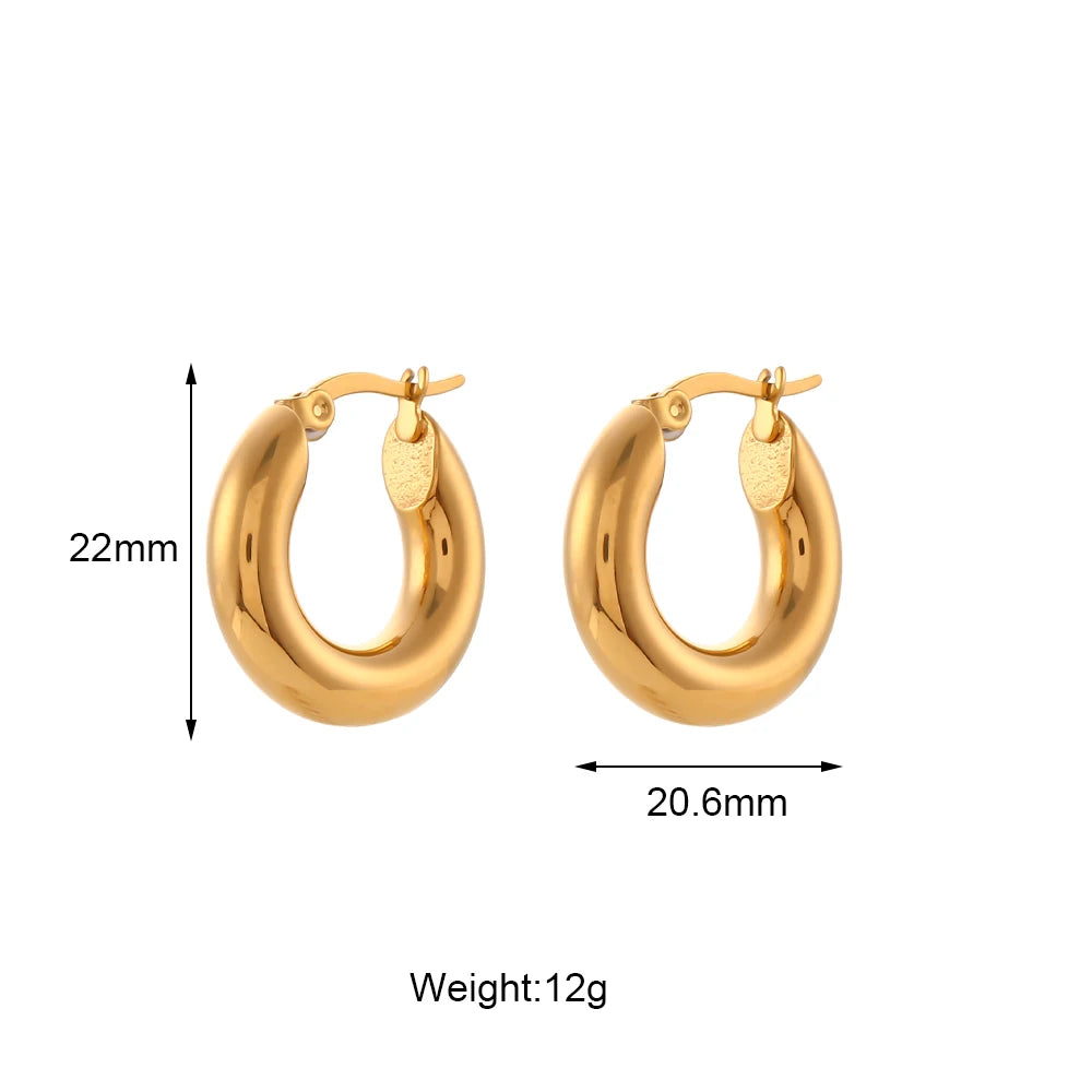 Minimalist Gold Hoops Set