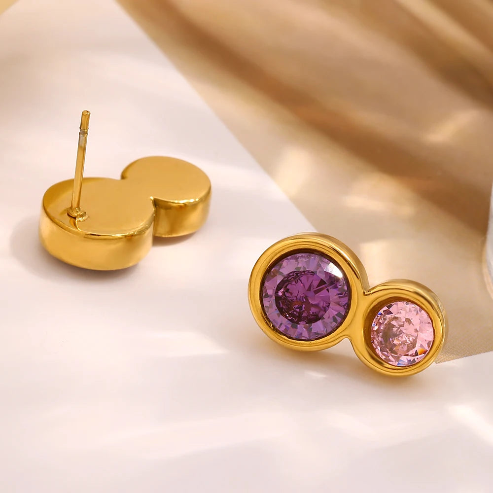 Infinity Zircon Mini Stud Earrings