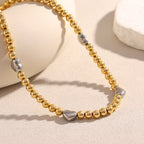 Double Colour Bead Love Necklace