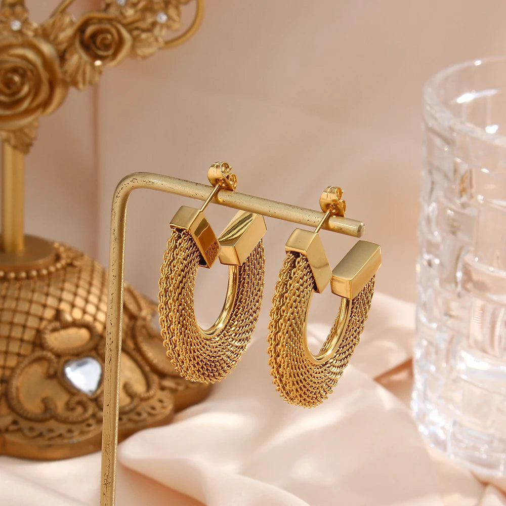 Mesh Statement Earrings