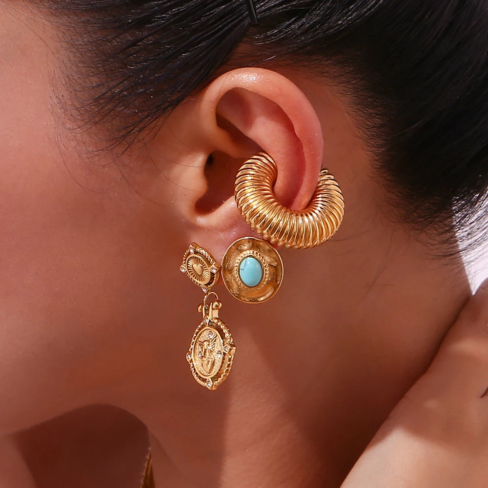 Angel Heart Key Drop Earrings