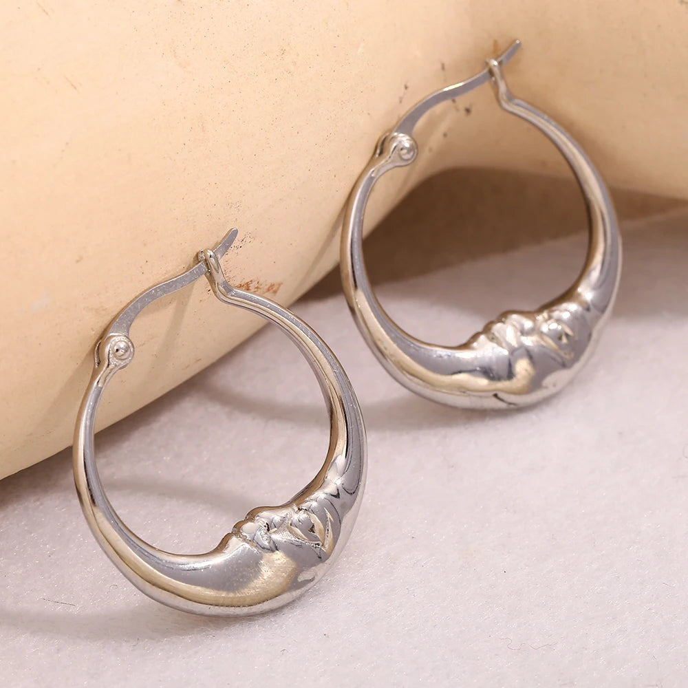 Lunar Hoop Earrings