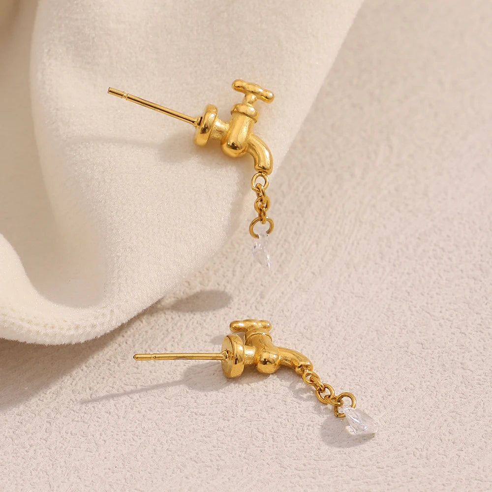 Waterdrop Zircon Earrings