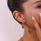 Halo Zircon Hollow Ear Clip