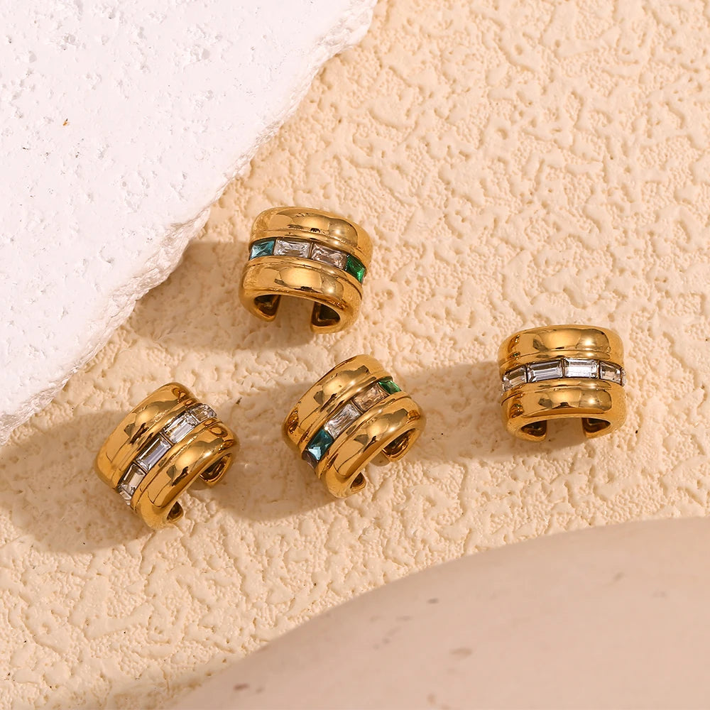 Lustre Gem Rectangle Ear Cuff