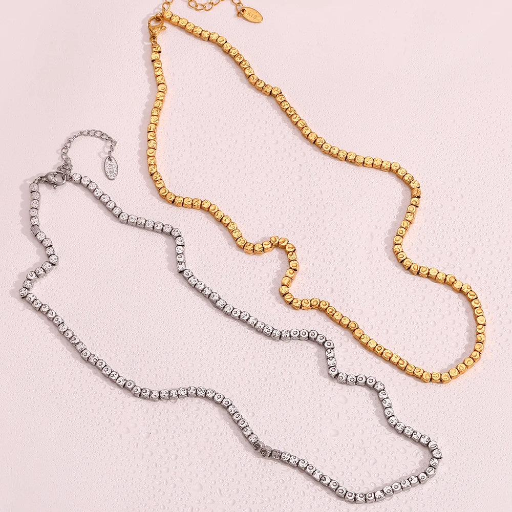 Golden Cube Necklace