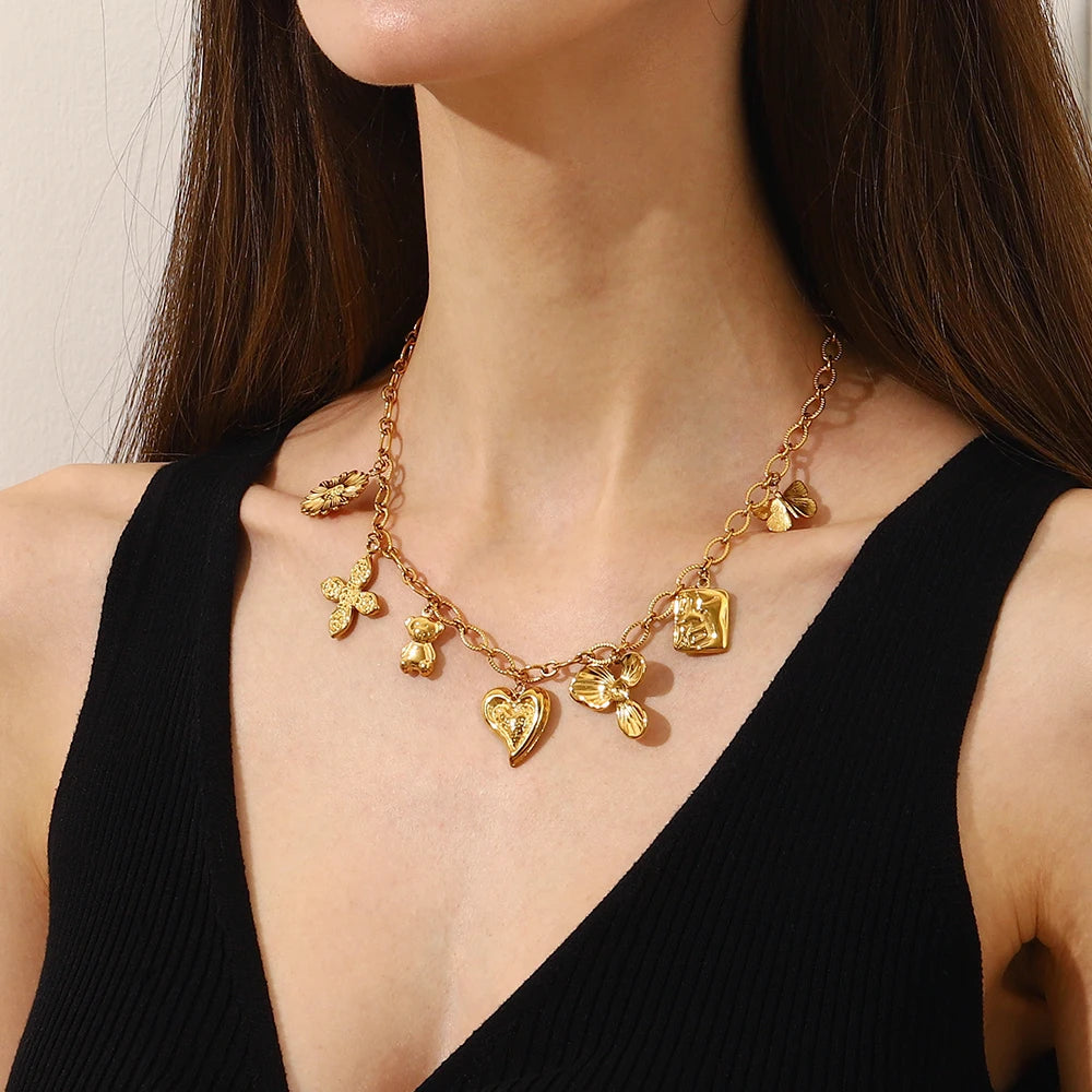 Charm Cascade Necklace