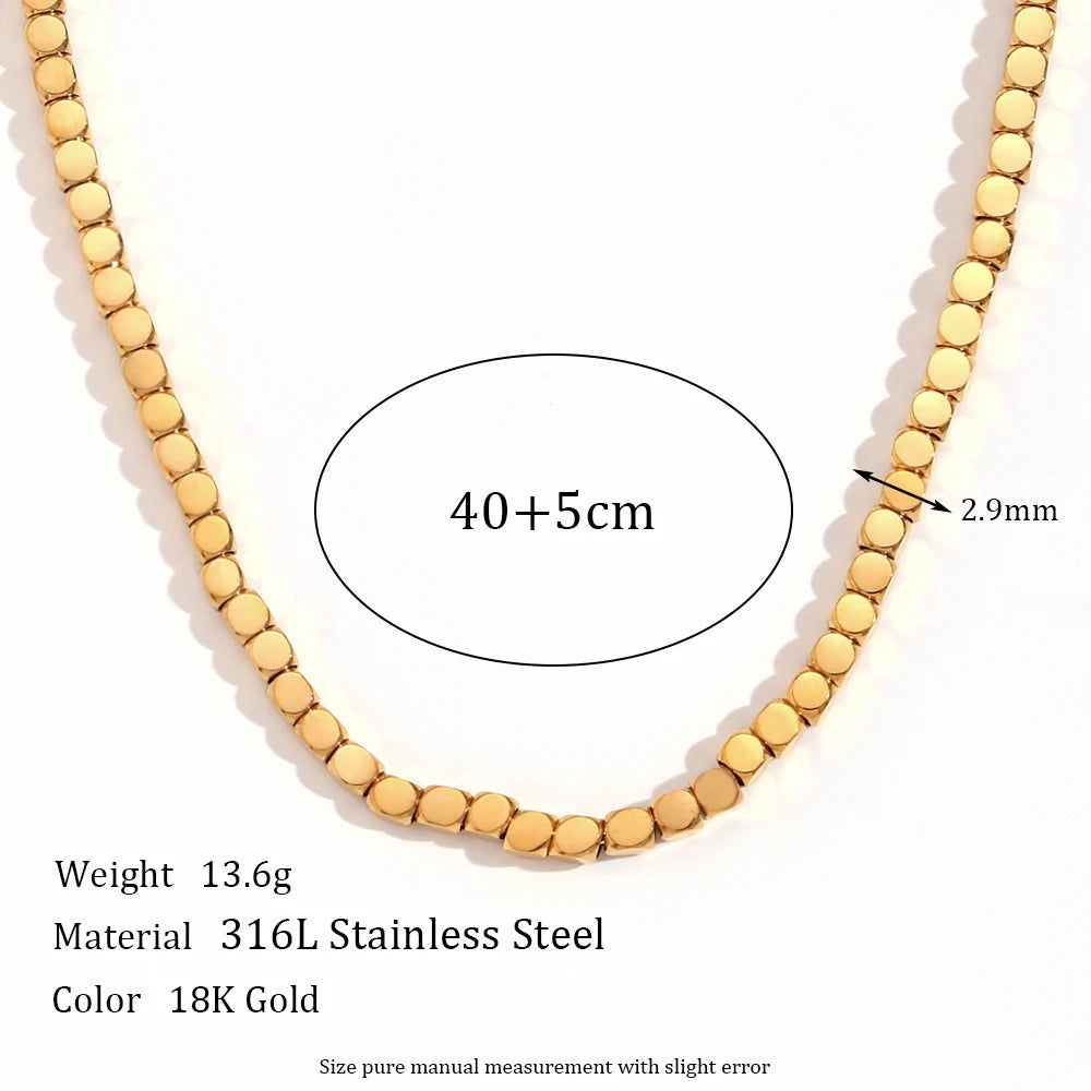 Golden Cube Necklace