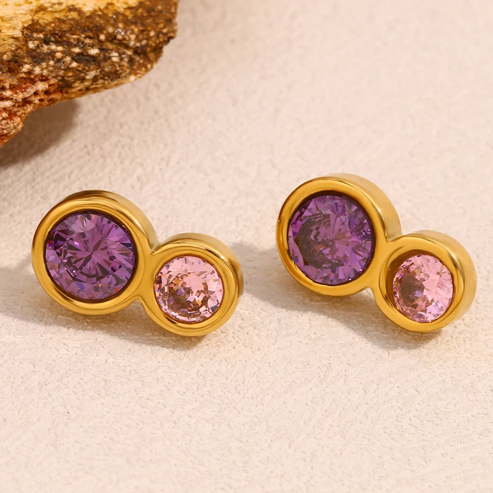 Infinity Zircon Mini Stud Earrings