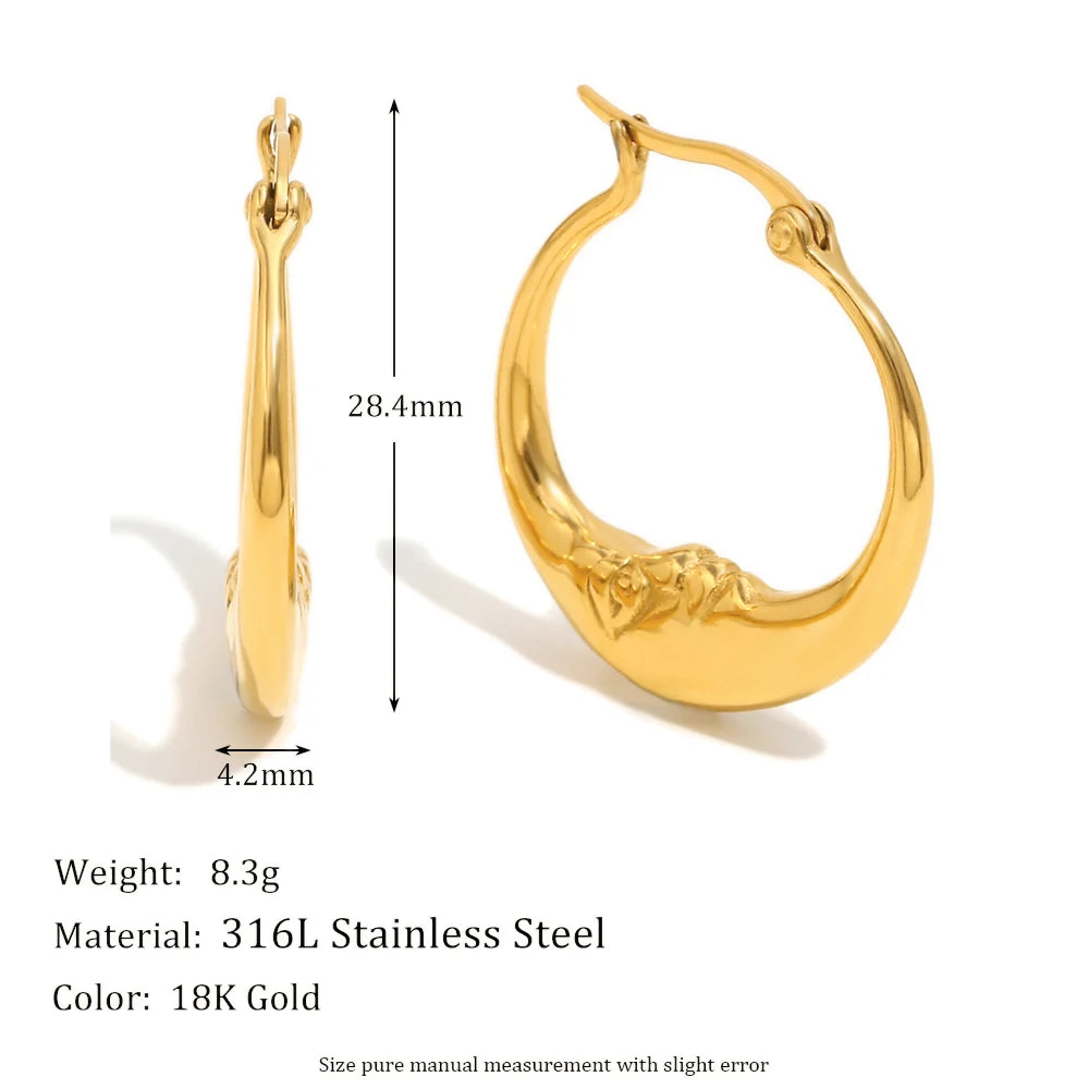 Lunar Hoop Earrings