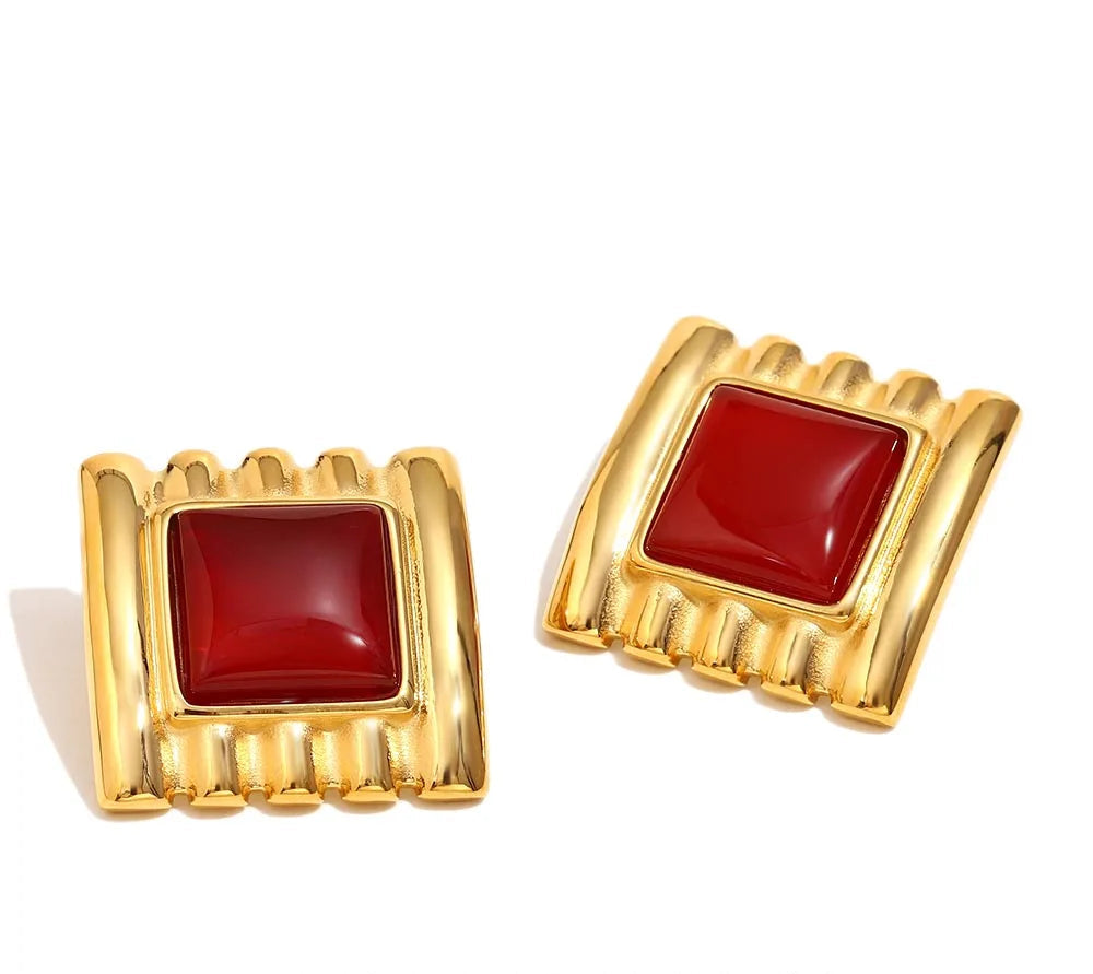 Elegant Square Stud Earrings