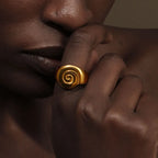Spool Spiral Texture Ring